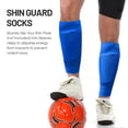 thumbnail image 3 of 1 paire de chaussettes de protection pour tibias pour hommes et femmes, chaussettes de football pour tibias, manchons pour mollets, 3 of 4