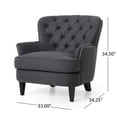 thumbnail image 4 of Living Room Chairs, CLUB CHAIR+OTTOMAN, Grey Accent Chairs,Fabric Comfortable Chairs, Furniture, Primary Living Space, Chairs & Accent Seating CLUB CHAIR+OTTOMAN, 4 of 12