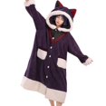 thumbnail image 4 of Pijamas de Cosplay de Genshin Impact, albornoz de felpa lindo, Anime Tartaglia Xiao Zhongli Ganyu Scaramouche, camisón grueso con capucha de invierno, 4 of 4