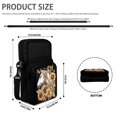 thumbnail image 6 of POLERO Crossbody Bag with Horse Sunflower Pattern, Polyester Zippered Messenger Bag for Women, Adjustable Shoulder Pouch for Shopping and Outdoor, 6 of 7