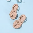 thumbnail image 4 of BOBOGOJP Girls Sandals, Open Toe Cute Bow Princess Girls Flats, Sparkly Summer Dress Shoes Sandals for Toddler/Little Kid/Big Kid Beige for Size 13.5, 4 of 6