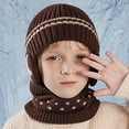 thumbnail image 2 of Eltusu Boys Hats and Scarves, Soft Warm 2 Pieces Beanies&Scarves Sets 4-10 T Size Acrylic, 2 of 4