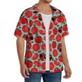 thumbnail image 3 of Disketp Men's Hawaiian Cute Tomato Print Shirts Button Down Holiday Beach Shirts-Large, 3 of 5