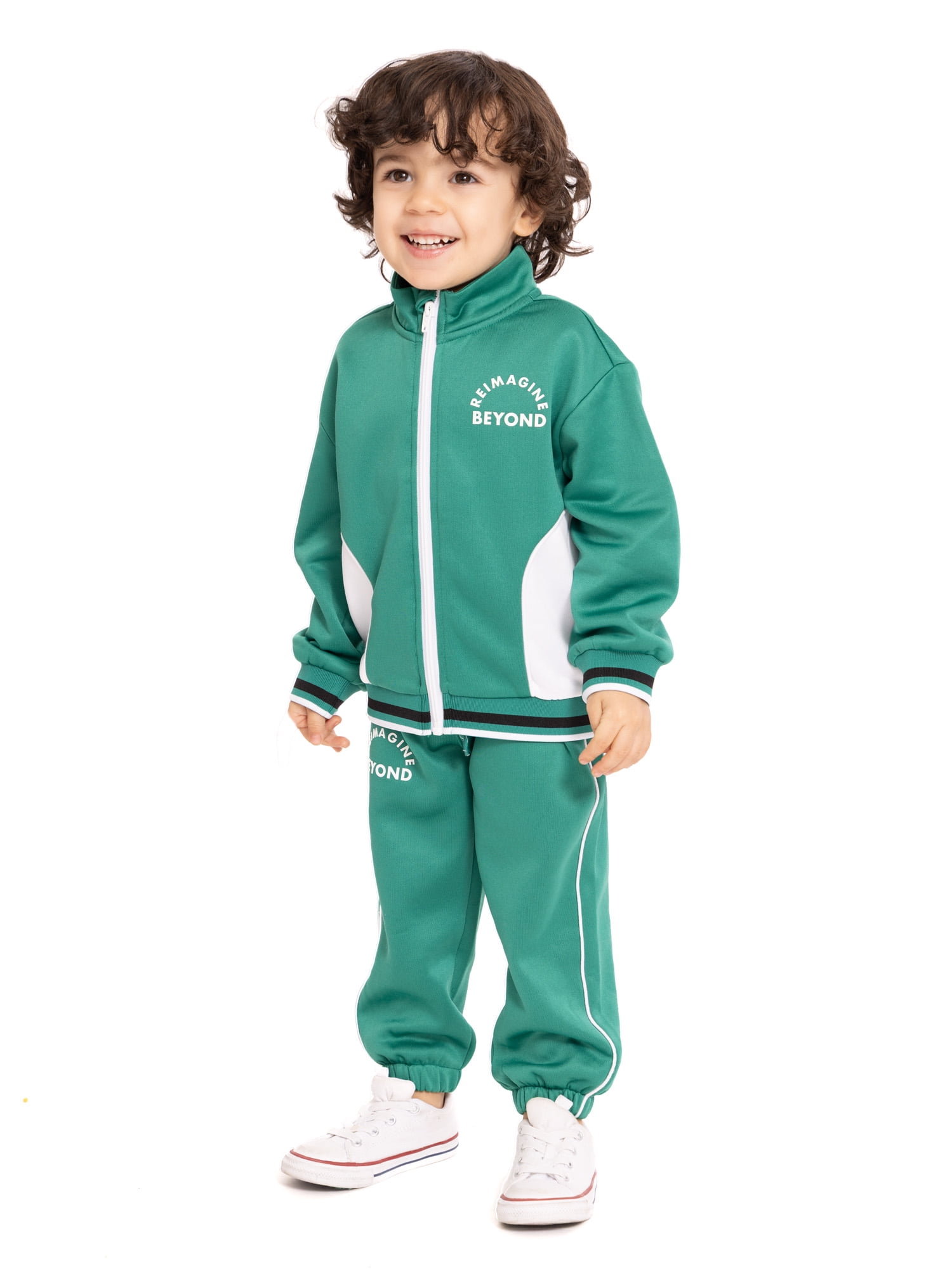 Wonder Nation Toddler Boys Full Zip Track Jacket and Matching Jogger Pants, 2-Piece, Sizes 12M-5T