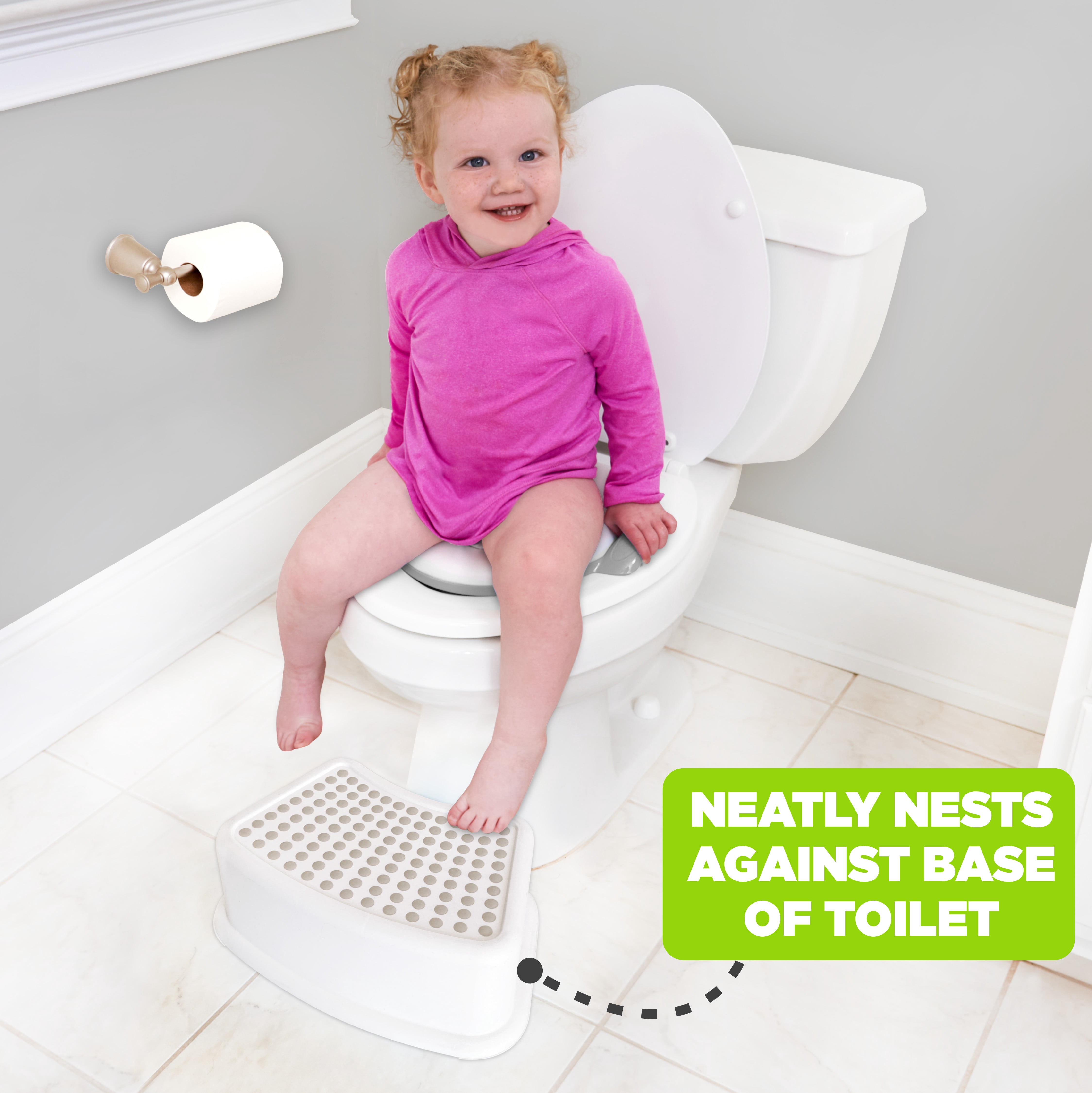 Idea Factory Non-Slip Step Stool, White