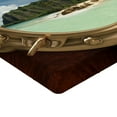 thumbnail image 2 of Ambesonne Tropic Fitted Sheet, View of Deserted Island, Full Size, Brown Yellow Green, 2 of 3