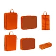 thumbnail image 4 of 6 cubos de embalaje para maletas de viaje, organizadores de equipaje portátiles. naranja, 4 of 9