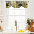 thumbnail image 4 of Western Texas Star Tie Up Valances Curtain, Adjustable Kitchen Black White Buffalo Check Leopard Green Valances for Windows Decor, Rod Pocket Short Curtains Set for Bedroom/Bathroom, 42"x18", 4 of 9