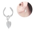 thumbnail image 2 of Pendant Earring Fashion Hollow Leaf Non Piercing Clip on Earring Jewelry Earring, 2 of 8