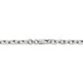 thumbnail image 3 of 925 Sterling Silver High Polished 4.90mm Solid Plain Beveled Oval Cable Chain w/ Lobster Clasp - 24", 3 of 5