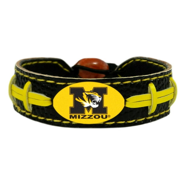 Missouri Tigers Équipe Couleur Bracelet de Football NCAA Collège D1 Mizzou Cuir