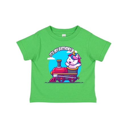 

Inktastic Unicorn Birthday Train Gift Toddler Boy or Toddler Girl T-Shirt