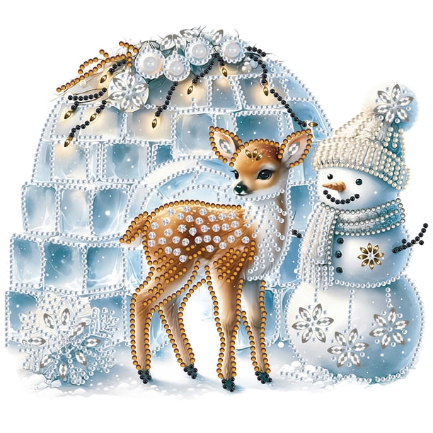 (K480) Resina Con Forma Especial Navidad Muñeco Nieve 30x30cm