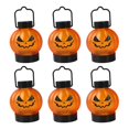 thumbnail image 4 of 6 piezas de luces de calabaza de Halloween, linternas de vela, lámpara, linterna de calabaza brillante, accesorios cara de mueca, 4 of 8