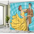 thumbnail image 5 of Ambesonne Wife Shower Curtain, Dancing Romantic Retro Couple, 69"Wx75"L, Multicolor, 5 of 5