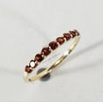 thumbnail image 2 of Natural Garnet Eternity Band, 14K Solid Yellow Gold Garnet Ring, Half Eternity Ring, January Birthstone Ring, Garnet Jewelry, Wedding Ring, 2 of 7