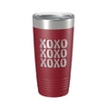 thumbnail image 1 of XOXO Tumbler Hugs And Kisses Travel Mug Insulated Laser Engraved Coffee Cup 20 oz Maroon, 1 of 1
