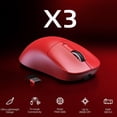 thumbnail image 5 of ATTACK SHARK X3 Wireless Gaming Mouse, 49g Ergonomic Design, Tri-Mode Bluetooth/2.4G/USB-C Wired, PAW3395 Optical Sensor, 26000 DPI, Programmable Buttons, for PC/Laptop/Mac, Red, 5 of 10
