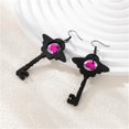 thumbnail image 6 of FENOHREFE 1 Pair Fashion Acrylic Heart Wing Earrings Comfortable Statement Earrings Stylish Key Pendant Earrings for Daily Wear, 6 of 7