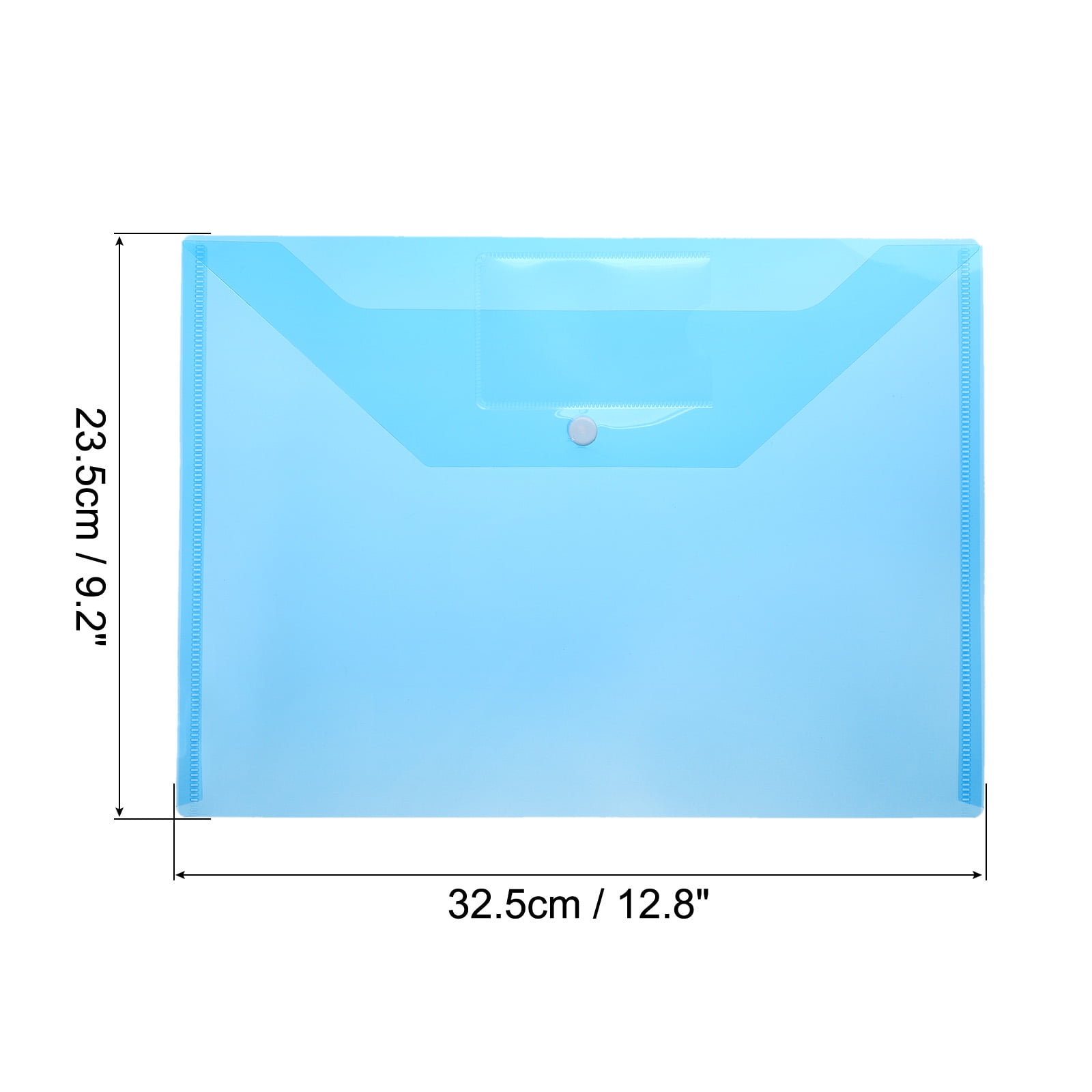 Unique Bargains Documents Envelopes Folder with Snap Closure File Folder Blue