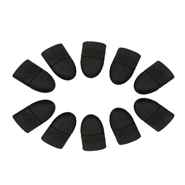 Qarigey 10 Uds. De herramientas para uñas, removedor de silicona, tapa de remojo para manicura, funda desengrasante con Clip, cubierta de barniz de Juegos de manicura Negro Qarigey CE015518-03