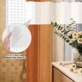 thumbnail image 3 of No Hook Shower Curtain, Burnt Orange Gray Ombre Shower Curtains for Bathroom with See Through Top Window, Vintage Farmhouse Wooden Waterproof & Washable Bath Curtain 60"x72", 3 of 9