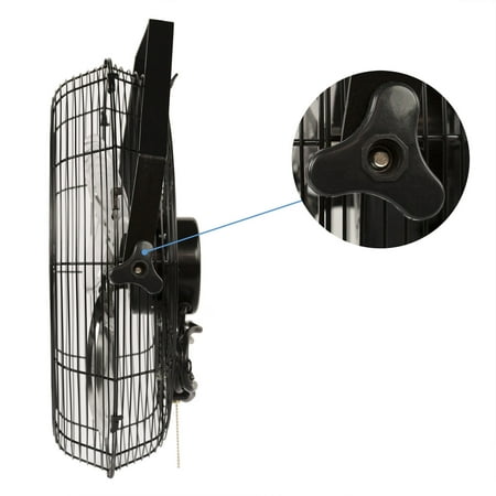 NewAir - 3000 CFM 18” High Velocity Wall Mounted Fan with Sealed Motor Housing and Ball Bearing Motor - Black