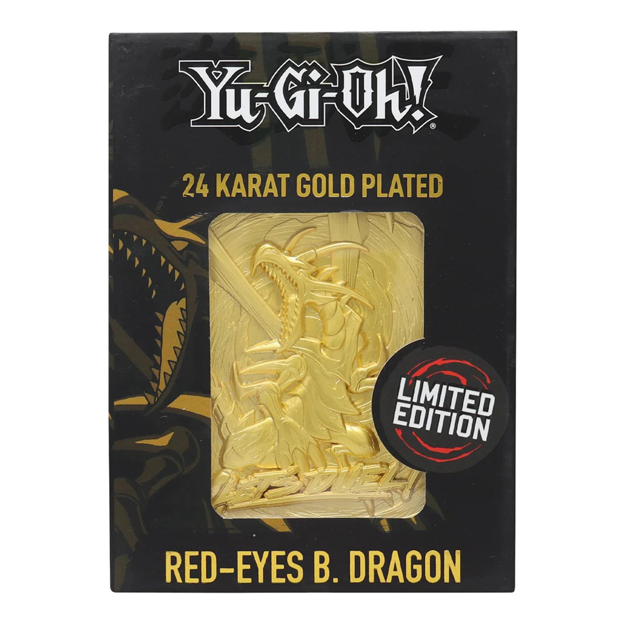 Yu-Gi-Oh 24 Karat Gold Plated Metal Card Limited Edition - Red-Eyes Black Dragon