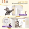 thumbnail image 4 of Hzuaneri Cat Tree, 66.9‑inch Tall Multi‑Level Indoor Cat Tower with Large Platforms, Cozy Condos, Big Hammock & Toy Balls, White, 4 of 8