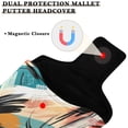 thumbnail image 3 of Haosy Hand Drawn Brush Strokes Golf Mallet Putter Cover Strong Magnetic Leather Golf Club Headcover Closure, 3 of 7