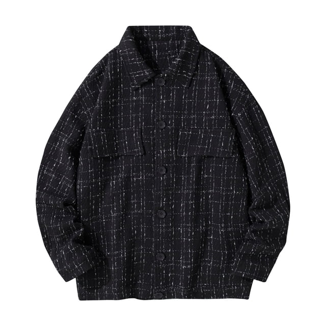 RXIRUCGD Men's Solid Color Design Button Pocket Long Sleeved Hooded Casual Jacket, Black, Size: 3XL