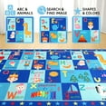 thumbnail image 3 of DweIke Kids Contemporary Machine Made Blue Cartoon Area Rugs, 3 x 5, Washable, 3 of 7