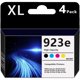 thumbnail image 1 of Cartucho de tinta APRONE 923e 923, paquete de 4 con chip para HP OfficeJet Pro, 1 of 6