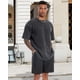 thumbnail image 3 of Camiseta Adorejoy Oversize Vintage Lavada para Hombre Negra M, 3 of 8
