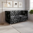 thumbnail image 2 of HMD Aliston Flared Arm 3-Seater Sofa, Shiny Black, 2 of 5