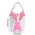 thumbnail image 3 of Easter Gift Basket Qwtwty Happy Easter Bunny Long Ears Bags Easter Basket with LED Light Buckets Easter Tote Bags Children Gift Storage Handbag, 3 of 9