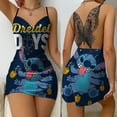 thumbnail image 3 of Vestidos de fiesta con nudo de lazo, minivestido de Disney Stitch, falda de pijama, superficie satinada, moda para mujer, verano 2024, encaje Sexy sin espalda, Disney, 3 of 5