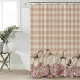 thumbnail image 2 of Small Stall Shower Curtain 48x72 Inch Narrow Half Size Orange Plaid Fall Bath Curtains Bathroom Decor Rustic Pumpkins Thanksgiving Waterproof Fabric Shower Curtain Set with Hooks 48 Inch, 2 of 6