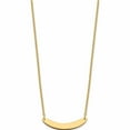 thumbnail image 2 of Ss/Gold Plated Sterling Silver/Gold-Plated Small Polished Curved Blank Bar Necklace Made In United States -Jewelry By Sweet Pea, 2 of 3