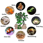 XROMTBEM Reptile Plants Vines for Climbing Habitat Decor Branches with Lifelike Leaves for Lizard Spider Snake Gecko Frog