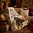 thumbnail image 3 of Dachshund Home Blessing Christmas, Festive Pet Portrait Pattern, Warm Flannel Blanket for Living Room and Reading Nook, Dog Lovers Encouragement Gift, Pet Lover Home Decor, 3 of 9