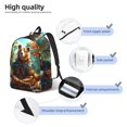 thumbnail image 3 of Balery Maple Meditating Bear Mochila Clásica Impresa Básica para Viaje, Mochila Escolar Resistente al Agua, Mochila de Lona con Correas Ajustables-Small, 3 of 5