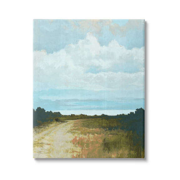 Stupell Industries Atmospheric Blue Clouds Over Rural Country Path Painting Gallery Wrapped Canvas Print Wall Art, Design by Cloverfield & Co.