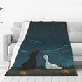 thumbnail image 1 of Fotbe Farm Dog Duck Moonlight Manta de Franela Acolchonada con Estampado, Súper Suave y Esponjosa, Extra Grande para Sofá, Cama, Uso Todo el Año-50"x40", 1 of 7