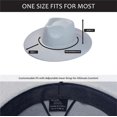 thumbnail image 2 of VERVE 8 Wide Brim Vegan Felt Rancher Hat - Women, Men, and Kids Fedora Style with Adjustable Inner Drawstring, 2 of 3