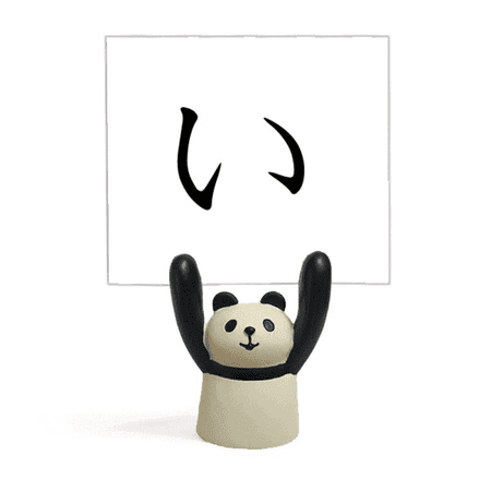 Japanese Hiragana I Character Memo Holder Cartoon Animal Panda Stand Decoration