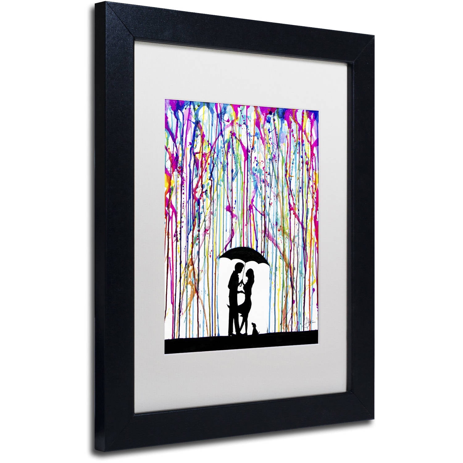Trademark Fine Art 'Two Step' Canvas Art by Marc Allante, White Matte, Black Frame
