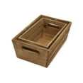 thumbnail image 2 of Rectangle Wooden Basket Crate Planters Set of 2, 2 of 4