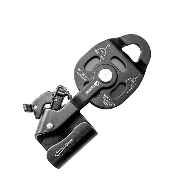 Toystoory Polea de elevación para escalada, accesorio profesional para escalada en roca, equipo elevador de polea práctico firme y práctico Escalada Negro