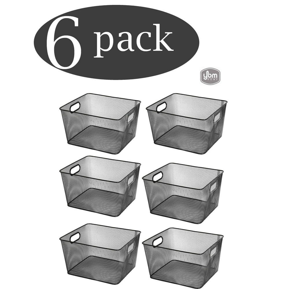 Ybm Home Wire Mesh Open Bin Shelf Storage Basket Kitchen Pantry